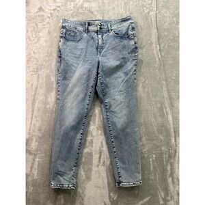 Lane Bryant Jeans Womens Plus Sz 16 Blue High Rise Tighter Tummy Stretch Whisker